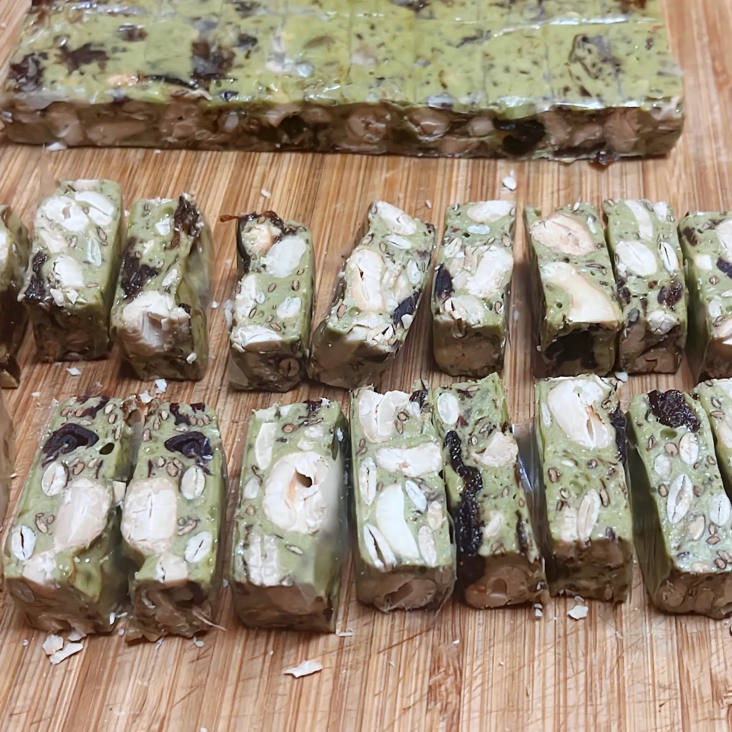 Put them in a mold to cool, then cut them